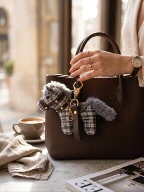 Pony Faux Leather Bag Charm/Key Chains